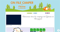 Desktop Screenshot of campings-yonne.com
